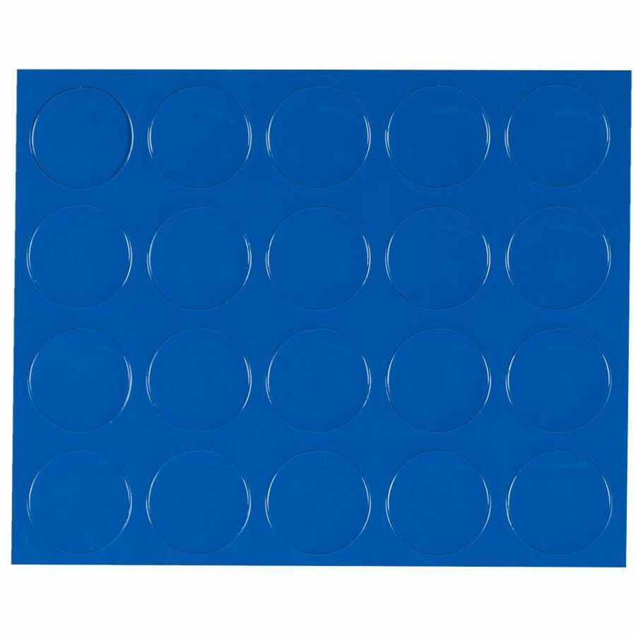 Image of MasterVision® Heavy-Duty Board Magnets, Circles, 0.75" Diameter, Blue, 20/Pack