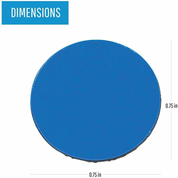 Image of MasterVision® Heavy-Duty Board Magnets, Circles, 0.75" Diameter, Blue, 20/Pack