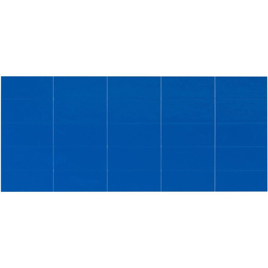 Image of Bi-silque Magnetic Dry Erase Strips, 7/8"x2", 25/PK, Blue