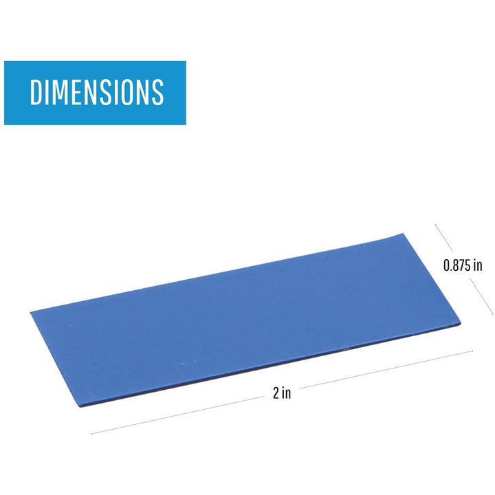 Image of Bi-silque Magnetic Dry Erase Strips, 7/8"x2", 25/PK, Blue