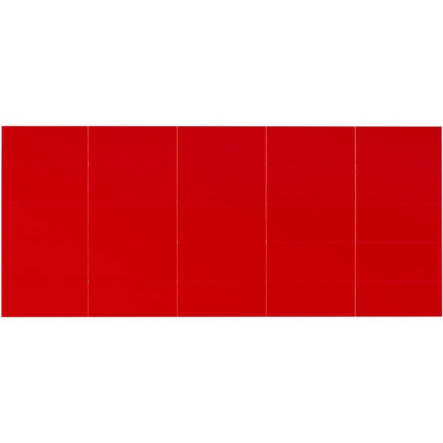 Image of Bi-silque Magnetic Dry Erase Strips, 7/8"x2", 25/PK, Red