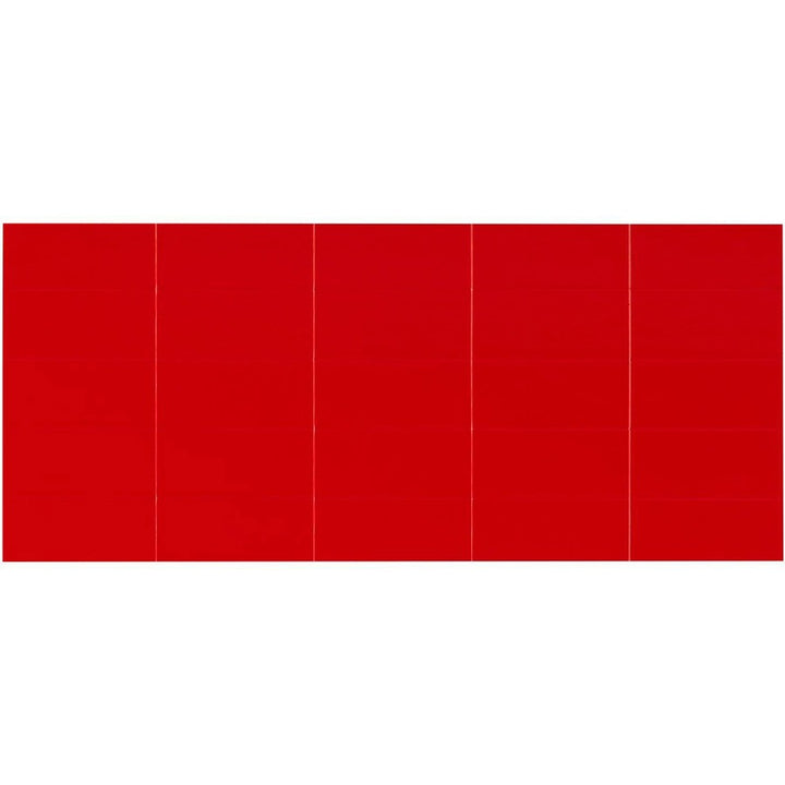 Image of Bi-silque Magnetic Dry Erase Strips, 7/8"x2", 25/PK, Red
