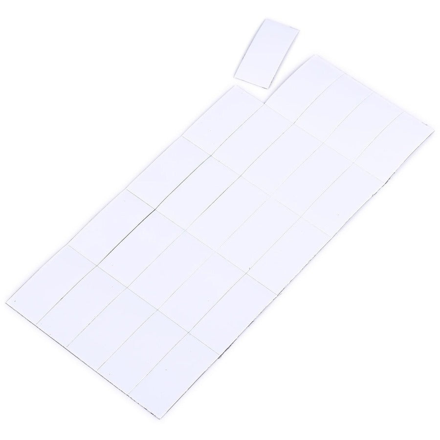 Image of Bi-silque Magnetic Dry Erase Strips, 7/8"x2", 25/PK, White