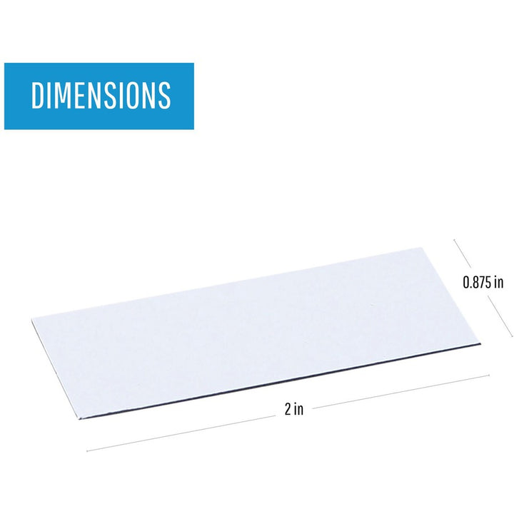 Image of Bi-silque Magnetic Dry Erase Strips, 7/8"x2", 25/PK, White