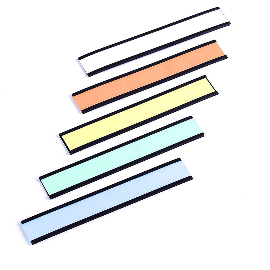 Image of Bi-silque Magnetic Data Cards, 6"x1", 10/PK, Black