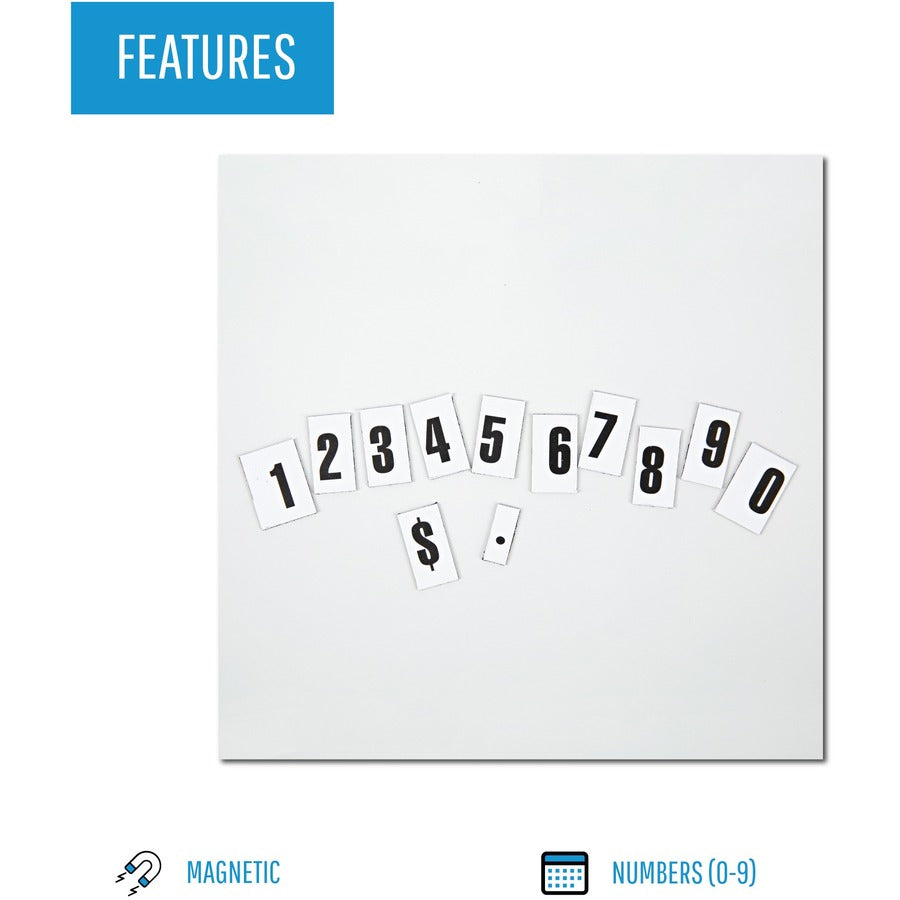Image of MasterVision® Heavy-Duty Board Magnets, Numbers, 0.75" Tall, Black Characters, 109 Pieces