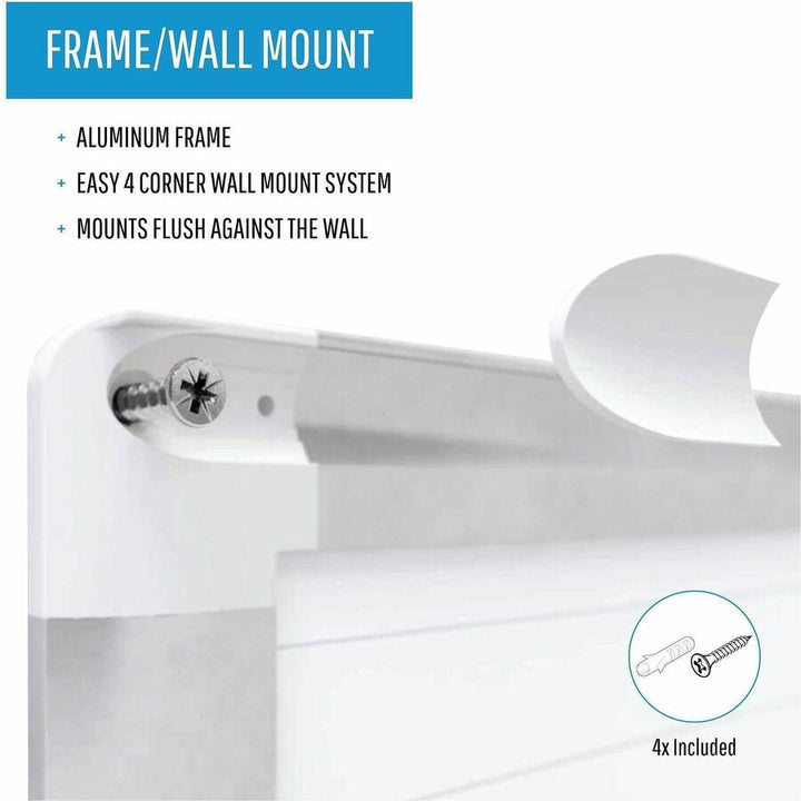Image of MasterVision® Ruled Magnetic Steel Dry Erase Planning Board, 48" x 36", White Surface, Satin Aluminum Frame
