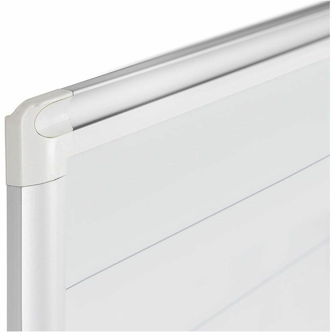 Image of MasterVision® Ruled Magnetic Steel Dry Erase Planning Board, 48" x 36", White Surface, Satin Aluminum Frame