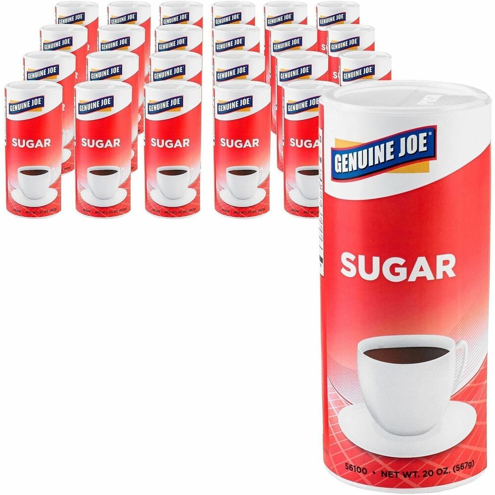 Image of Genuine Joe Sugar, Reclosable Lid, 20 oz., Canister, 24/CT