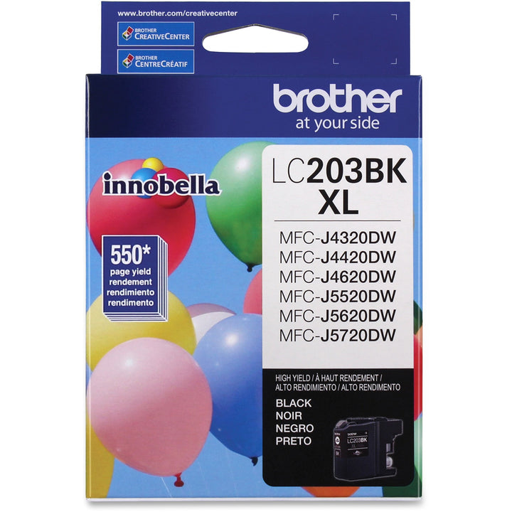 Image of Brother Innobella LC203BK LC203 High-yield Ink Cartridges, 550 Pages, 1 Each