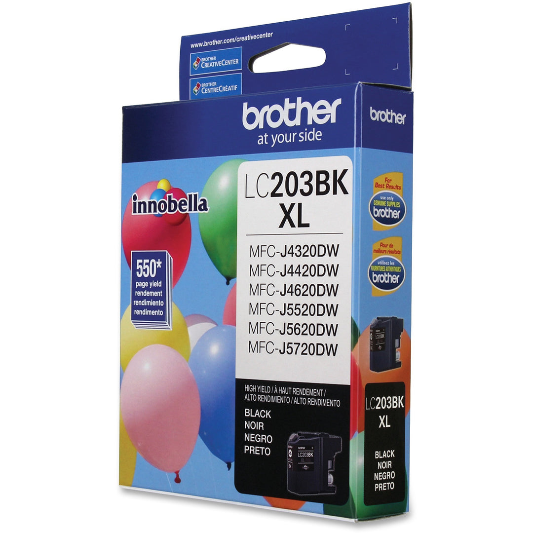 Image of Brother Innobella LC203BK LC203 High-yield Ink Cartridges, 550 Pages, 1 Each