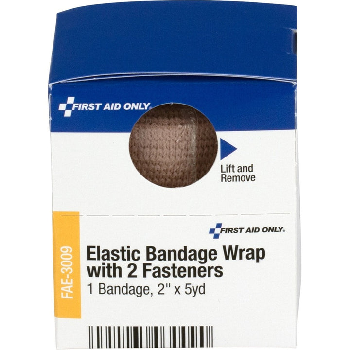 Image of First Aid Only FAE3009 2-Fastener Elastic Bandage Wrap,, 2" W x 15 ft Length, Tan, 1 Box