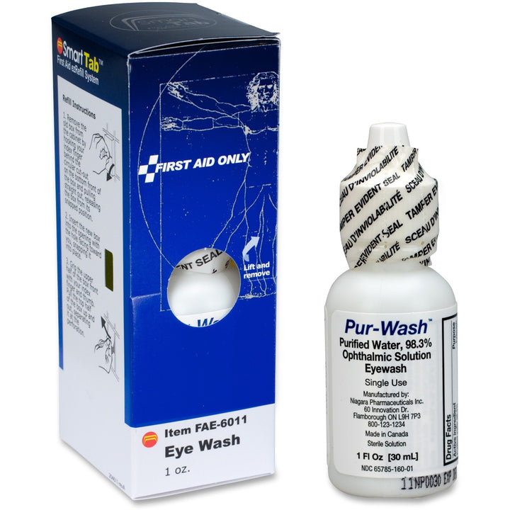 Image of First Aid Only FAE6011 Pur-Wash Eyewash, 1 fl oz, For Irritated Eyes, 1 Box