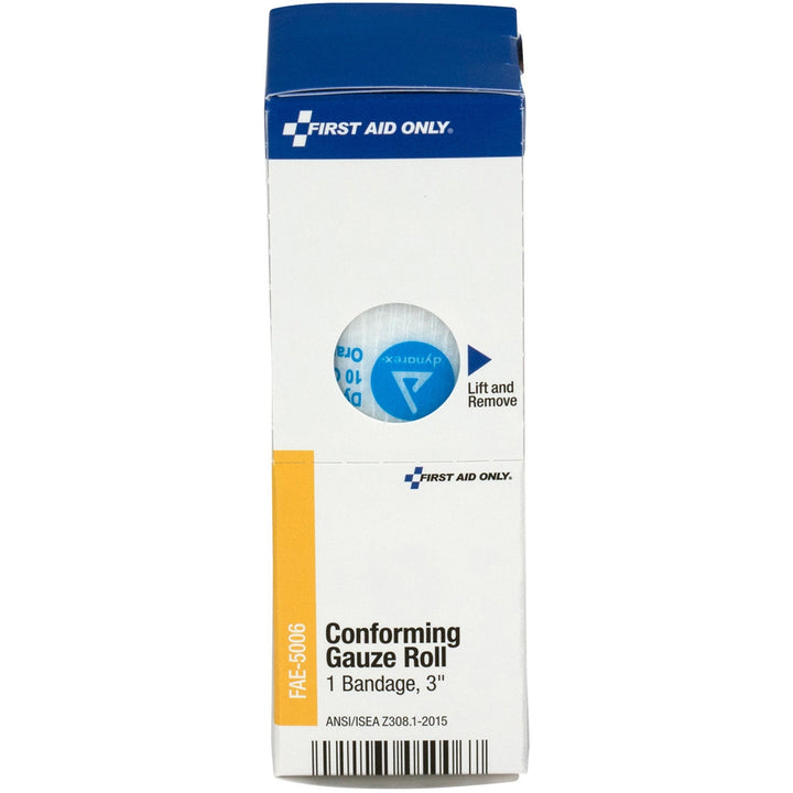 Image of First Aid Only FAE5006 3" Gauze Roll Bandage,, 3" W x 12 ft Length, White, 1 Box