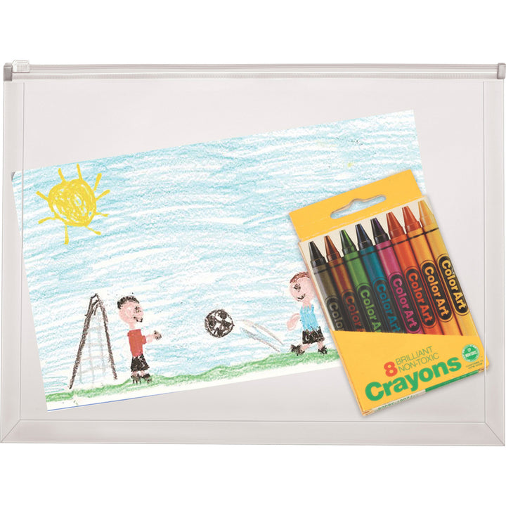 Image of Pendaflex 84190GW Zippered Closure Poly Envelopes, Document, 13" W x 10" Length, Zippered, Clear, Poly, 5 / Pack