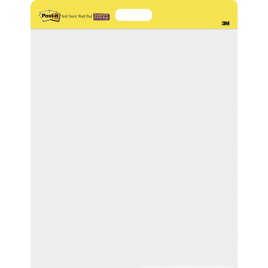 Image of 3M Wall Pad, Self-Stick, Plain, 20 Shts, 20"x23", 4/CT, White