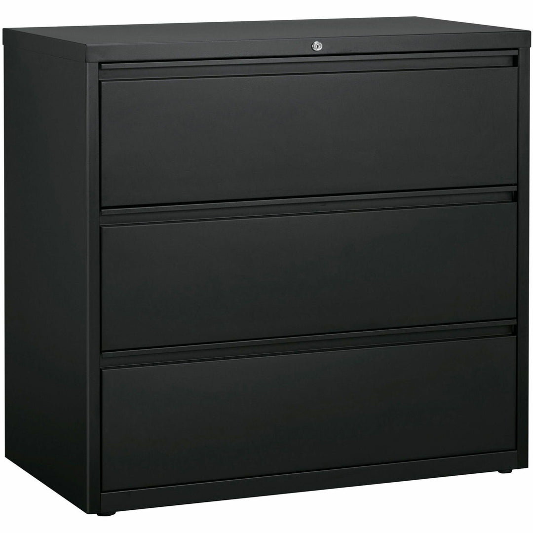 Image of Lorell Lateral File, 3-Drawer, 42"x18-5/8"x40-1/4", Charcoal
