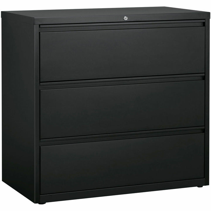 Image of Lorell Lateral File, 3-Drawer, 42"x18-5/8"x40-1/4", Charcoal
