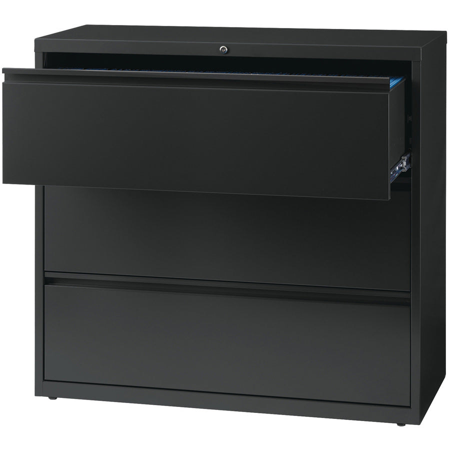 Image of Lorell Lateral File, 3-Drawer, 42"x18-5/8"x40-1/4", Charcoal