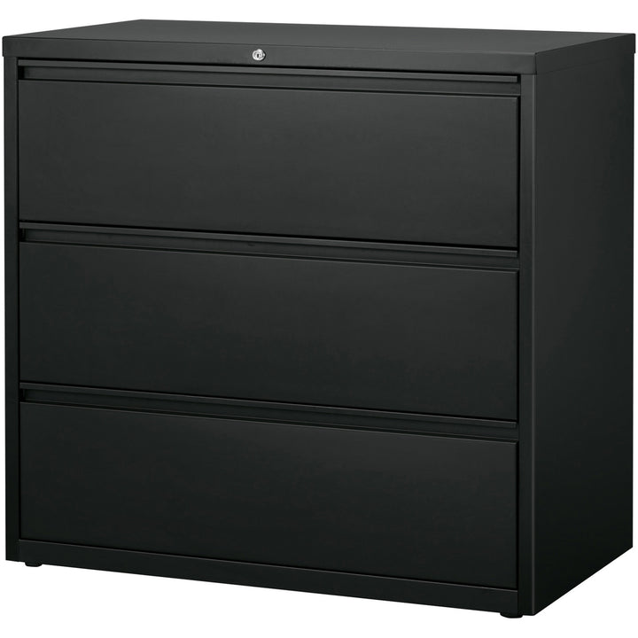 Image of Lorell Lateral File, 3-Drawer, 42"x18-5/8"x40-1/4", Charcoal