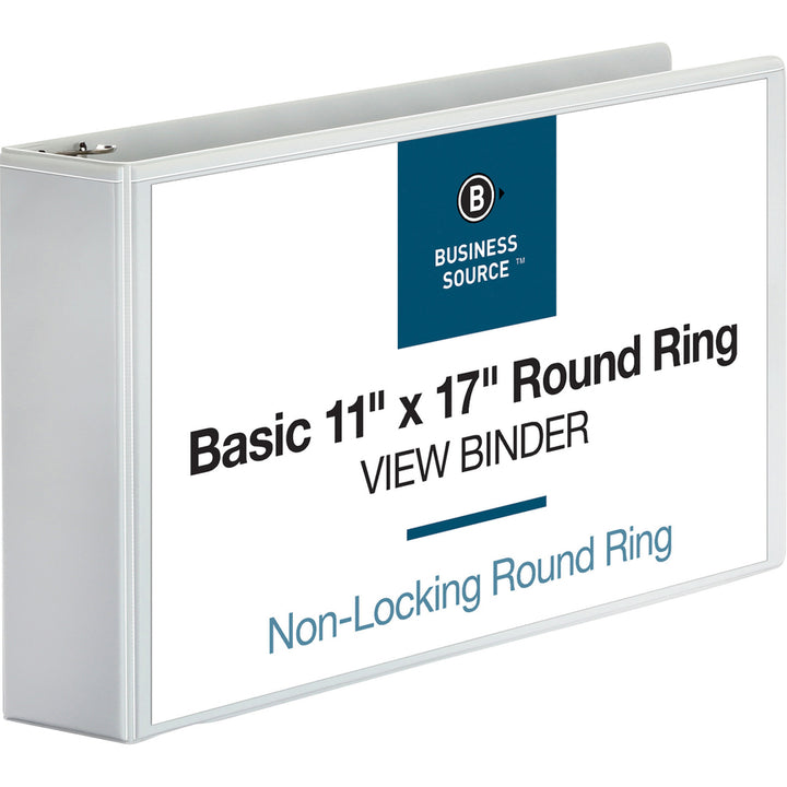 Image of Business Source Reference Binder, 11"x17", 3", White