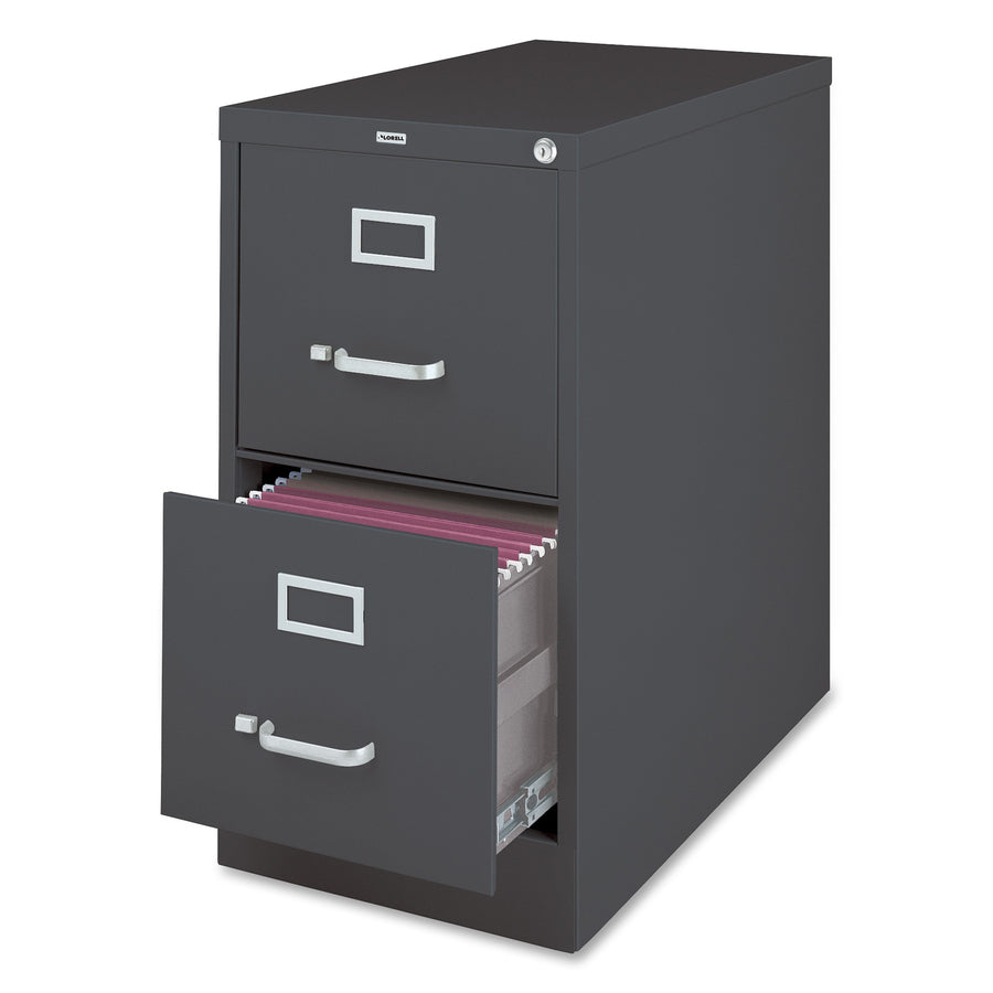 Image of Lorell 2-Dr Vertical Cabinet, Ltr, 15"x26-1/2"x28-1/4", Charcoal