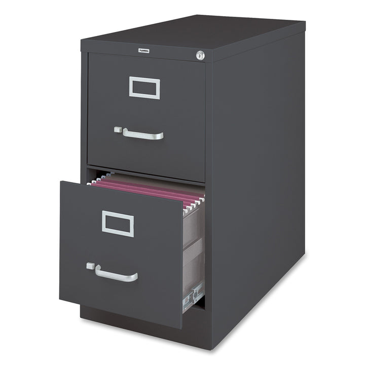 Image of Lorell 2-Dr Vertical Cabinet, Ltr, 15"x26-1/2"x28-1/4", Charcoal