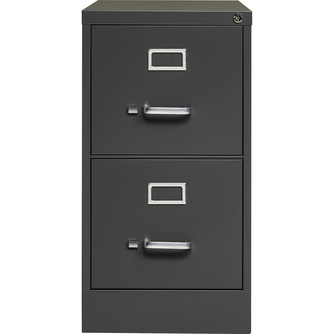 Image of Lorell 2-Dr Vertical Cabinet, Ltr, 15"x26-1/2"x28-1/4", Charcoal