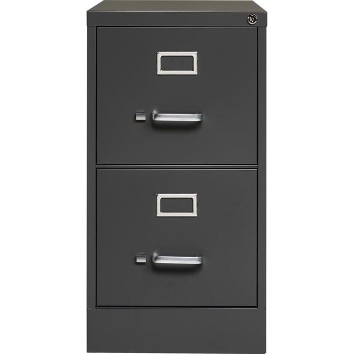 Image of Lorell 2-Dr Vertical Cabinet, Ltr, 15"x26-1/2"x28-1/4", Charcoal