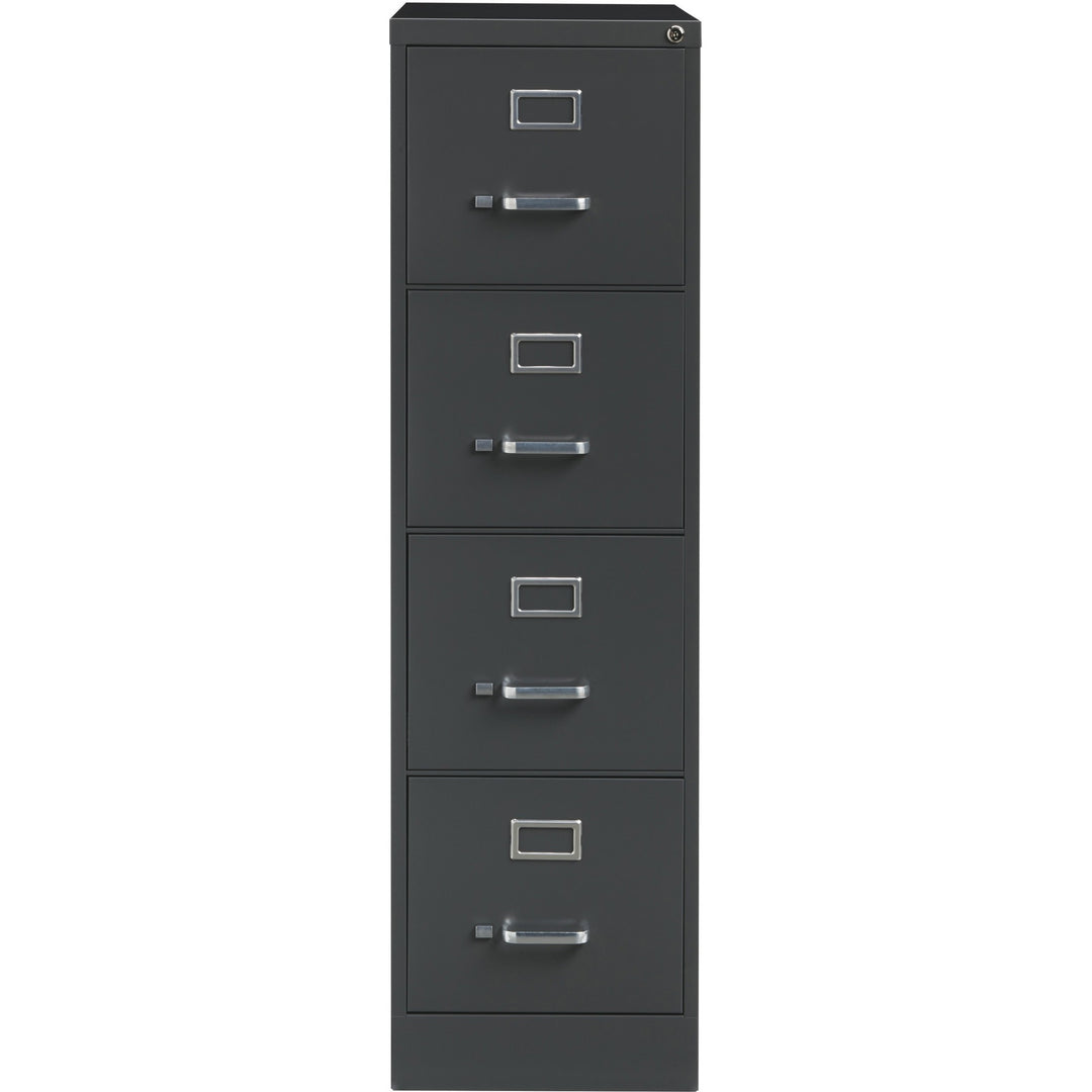 Image of Lorell 4-Dr Vertical Cabinet, Ltr, 15"x26-1/2"x52", Charcoal