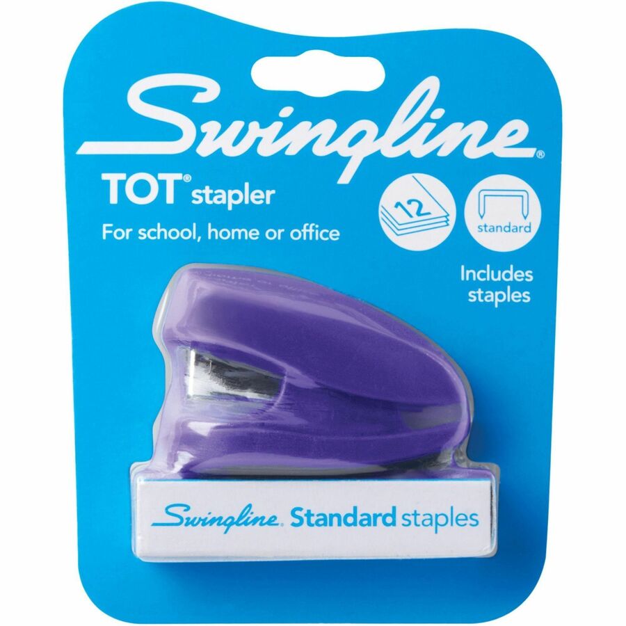 Image of Swingline® Mini Stapler, 12 Sht Capacity, Purple