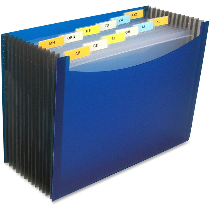 Image of C-Line® 13-Pocket Expanding File, 9.25" Expansion, 13 Sections, 1/6-Cut Tabs, Letter Size, Blue