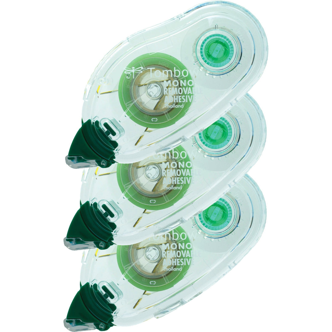 Image of Tombow® Mono® Removable Adhesive Refill, 0.33" X 39.33 Ft, Dries White, 3/pack