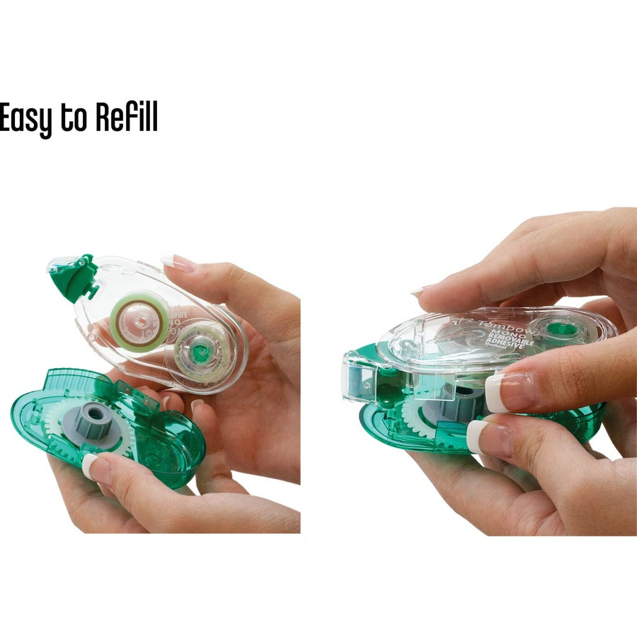 Image of Tombow® Mono® Removable Adhesive Refill, 0.33" X 39.33 Ft, Dries White, 3/pack