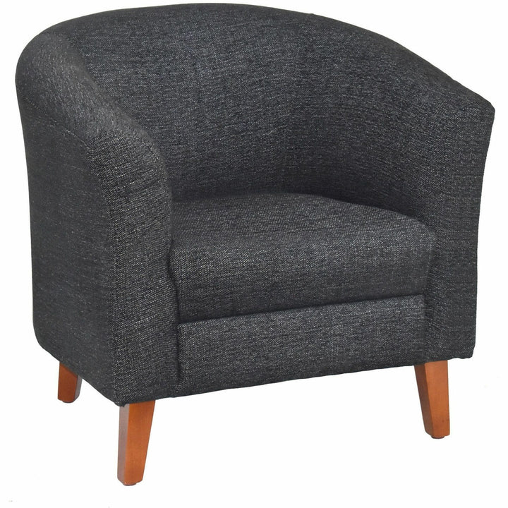 Image of Lorell Chair, Barrel Shape, 31-1/2"x28-3/4"x30-3/4", Black