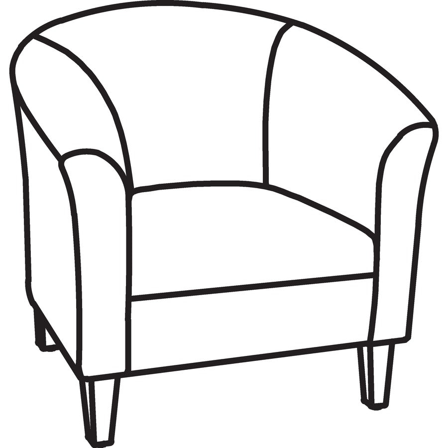 Image of Lorell Chair, Barrel Shape, 31-1/2"x28-3/4"x30-3/4", Black