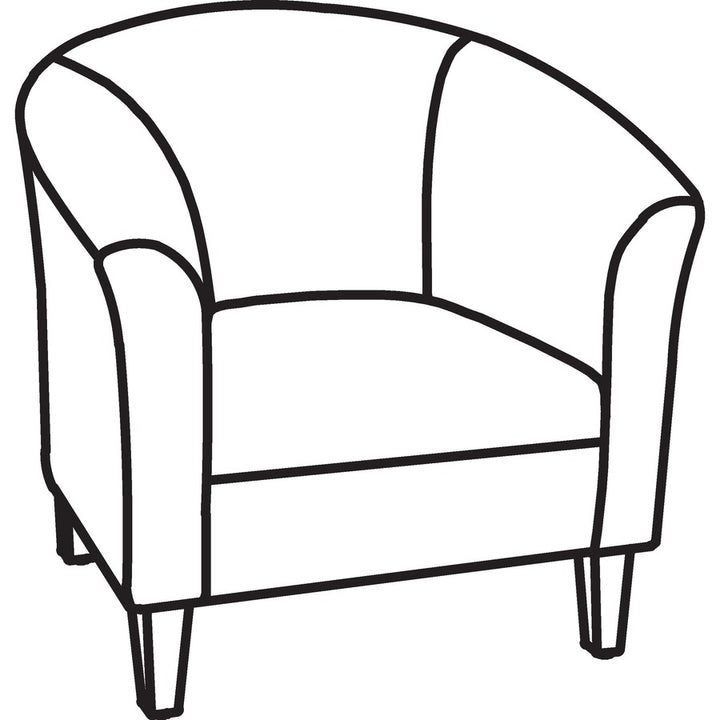 Image of Lorell Chair, Barrel Shape, 31-1/2"x28-3/4"x30-3/4", Black