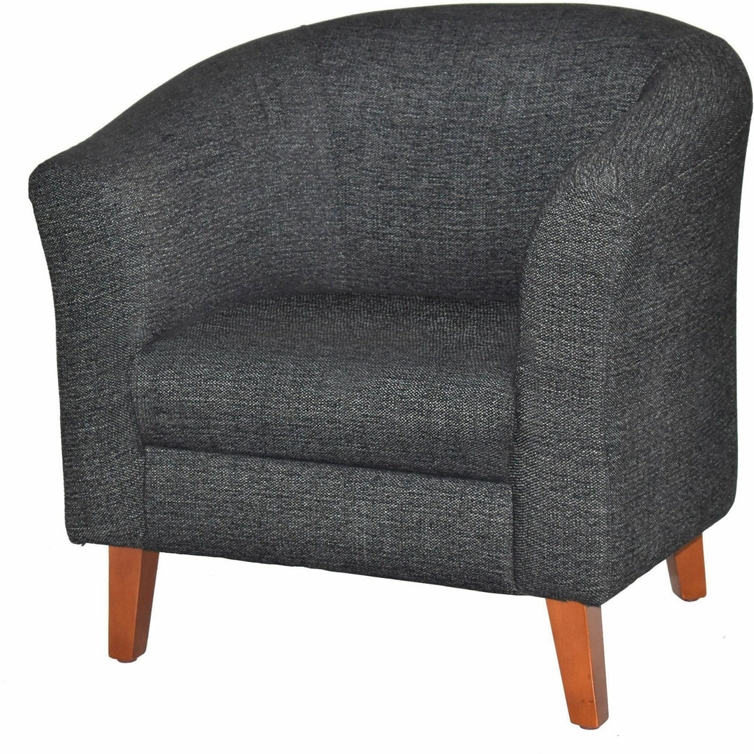 Image of Lorell Chair, Barrel Shape, 31-1/2"x28-3/4"x30-3/4", Black
