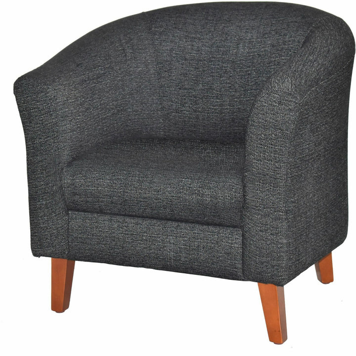 Image of Lorell Chair, Barrel Shape, 31-1/2"x28-3/4"x30-3/4", Black