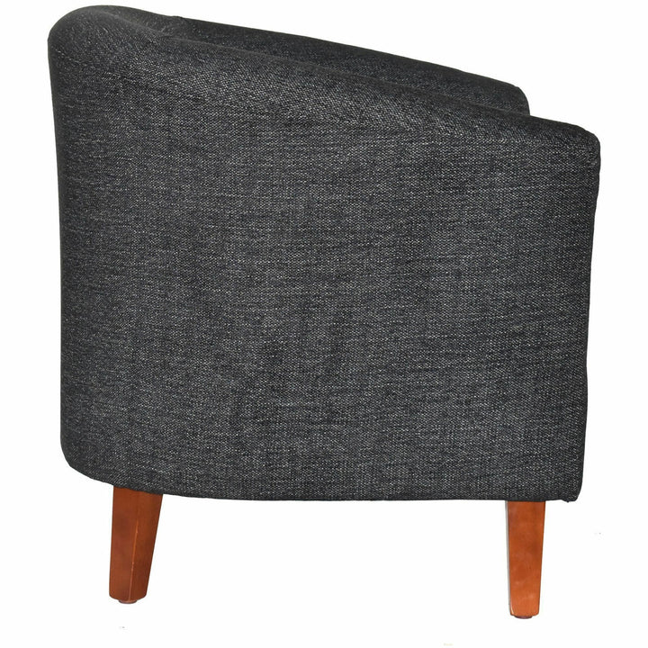 Image of Lorell Chair, Barrel Shape, 31-1/2"x28-3/4"x30-3/4", Black