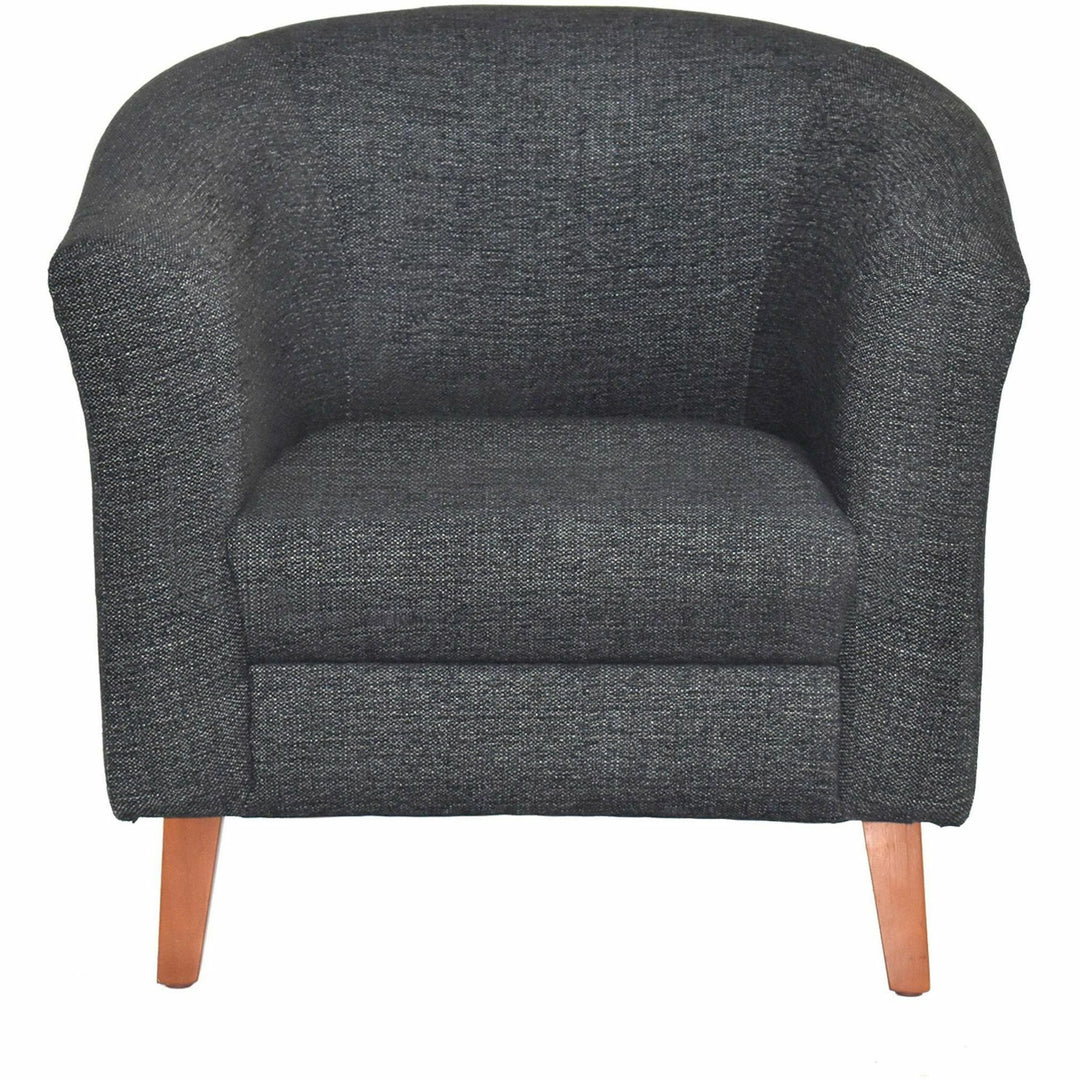 Image of Lorell Chair, Barrel Shape, 31-1/2"x28-3/4"x30-3/4", Black