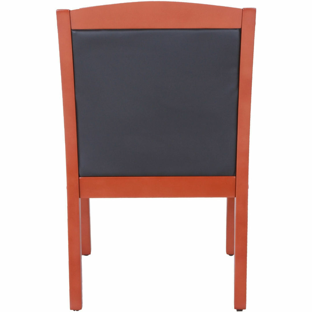 Image of Lorell Guest Chair, Wood, 23-1/4"x24-3/8"x35.88", Black/Cherry