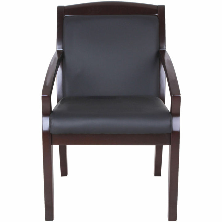 Image of Lorell Guest Chair, Wood, 23-1/4"x24-3/8"x35.88", Black/Espresso