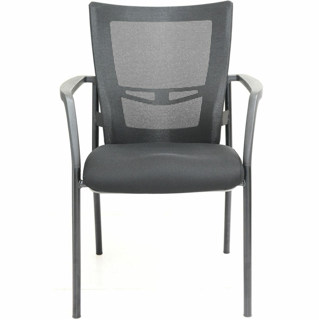 Image of Lorell Guest Mesh Chair, 25"x20"x32", Black/Gray