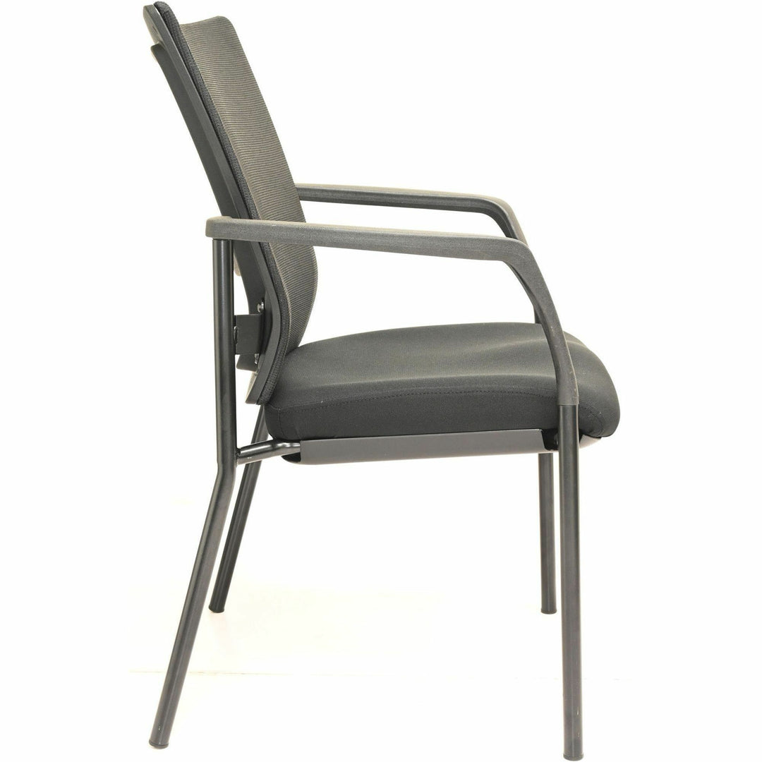 Image of Lorell Guest Mesh Chair, 25"x20"x32", Black/Gray