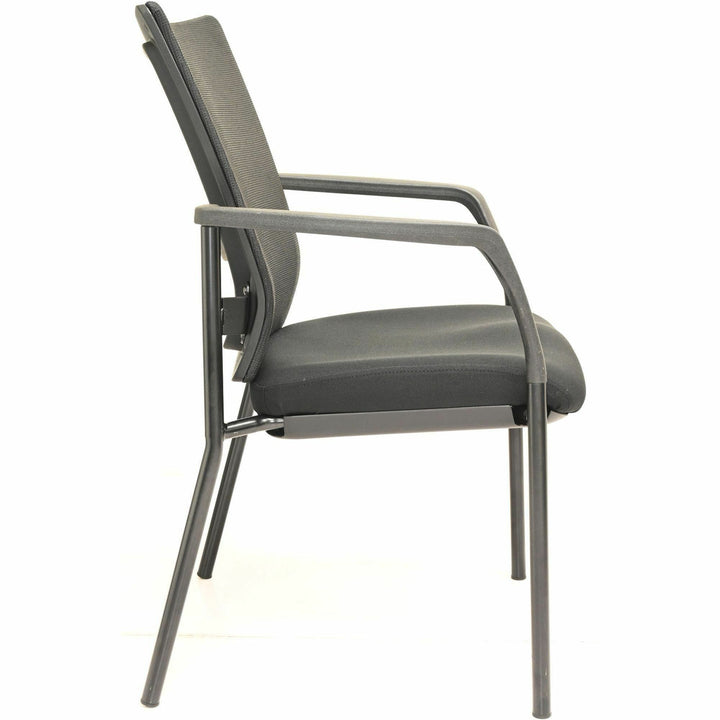 Image of Lorell Guest Mesh Chair, 25"x20"x32", Black/Gray