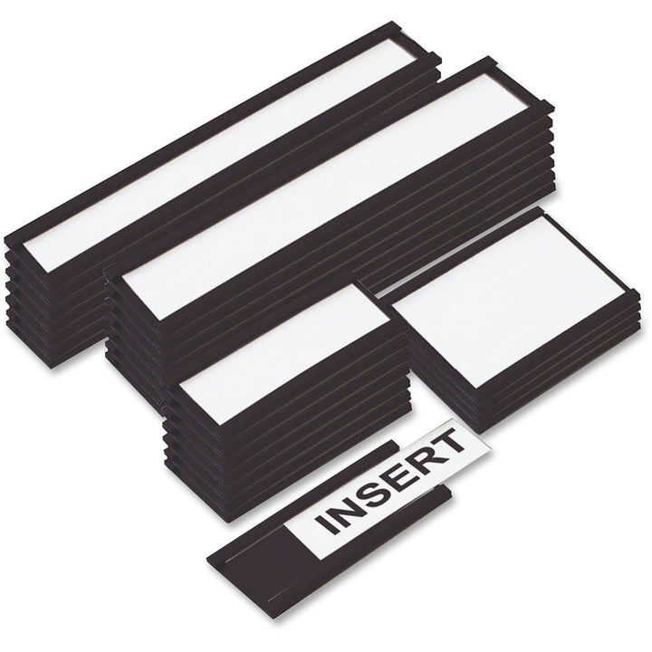 Image of Bi-silque Magnetic Data Cards, 3"x1-3/4", 10/BG, Black