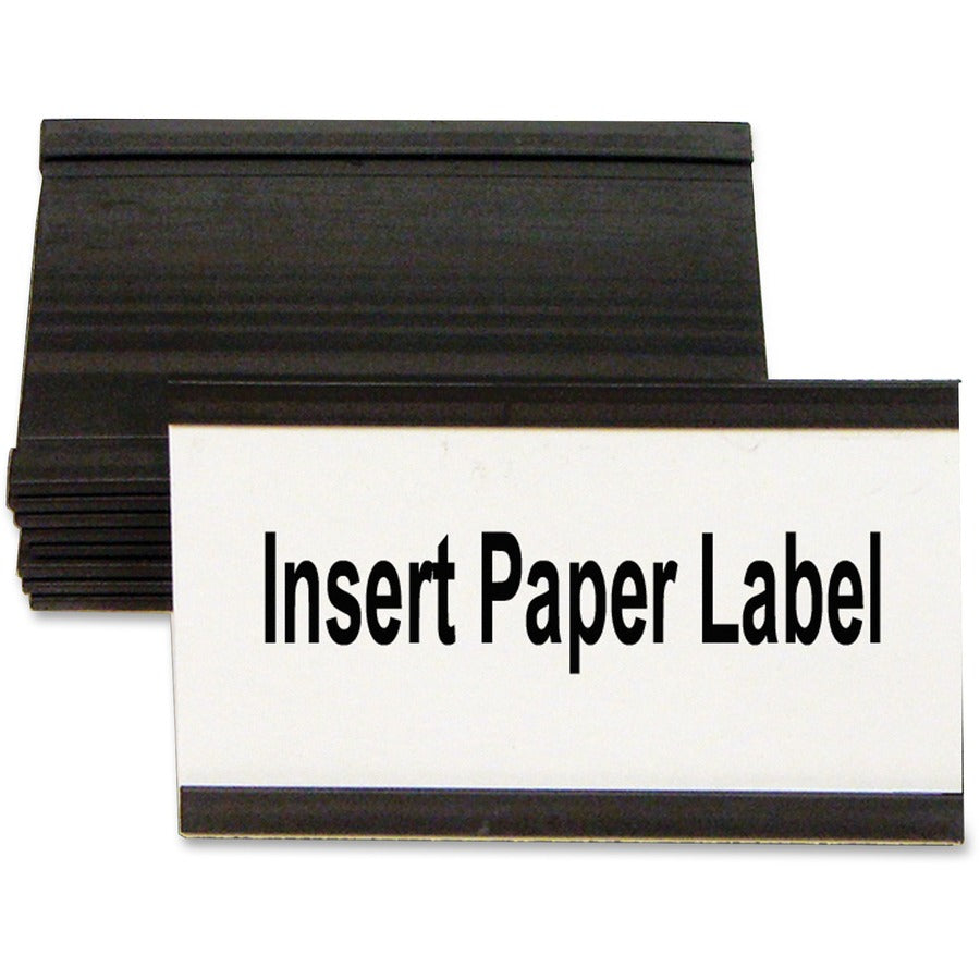 Image of Bi-silque Magnetic Data Cards, 3"x1-3/4", 10/BG, Black