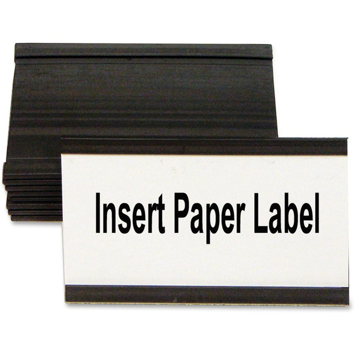 Image of Bi-silque Magnetic Data Cards, 3"x1-3/4", 10/BG, Black