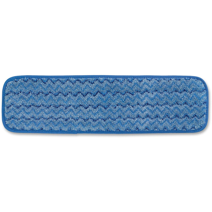 Image of Rubbermaid Commercial Q410 Hygen 18" Microfiber Wet Pad, 5.2" W x 18" Length, Durable, MicroFiber, Blue, 1 Each